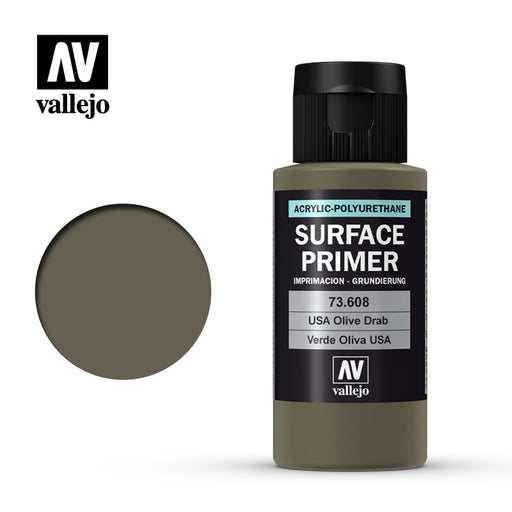 Vallejo Surface Primer - USA Olive Drab 60ml